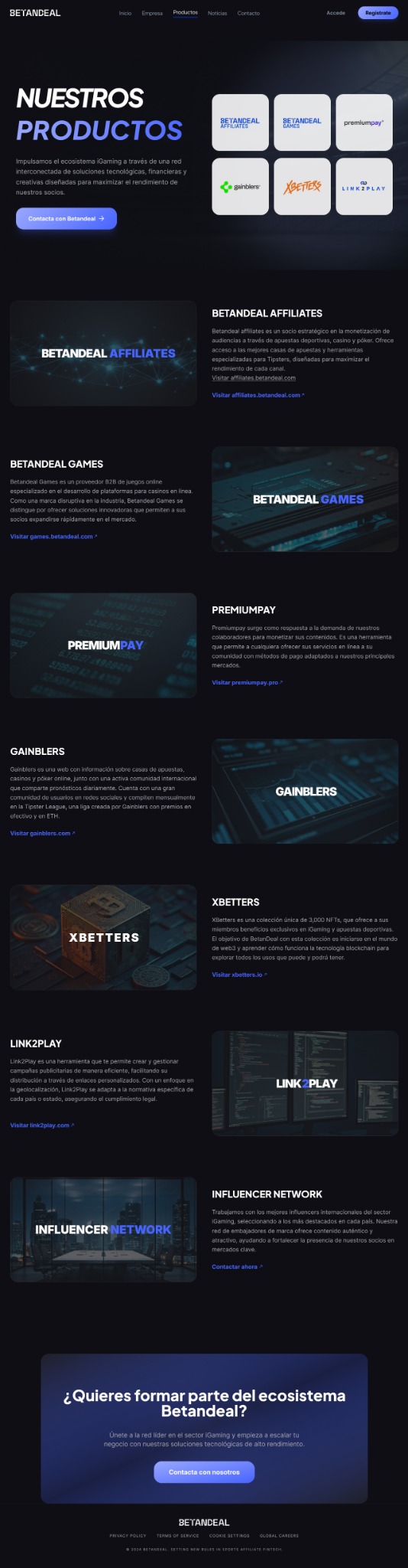 Betandeal Figma Productos